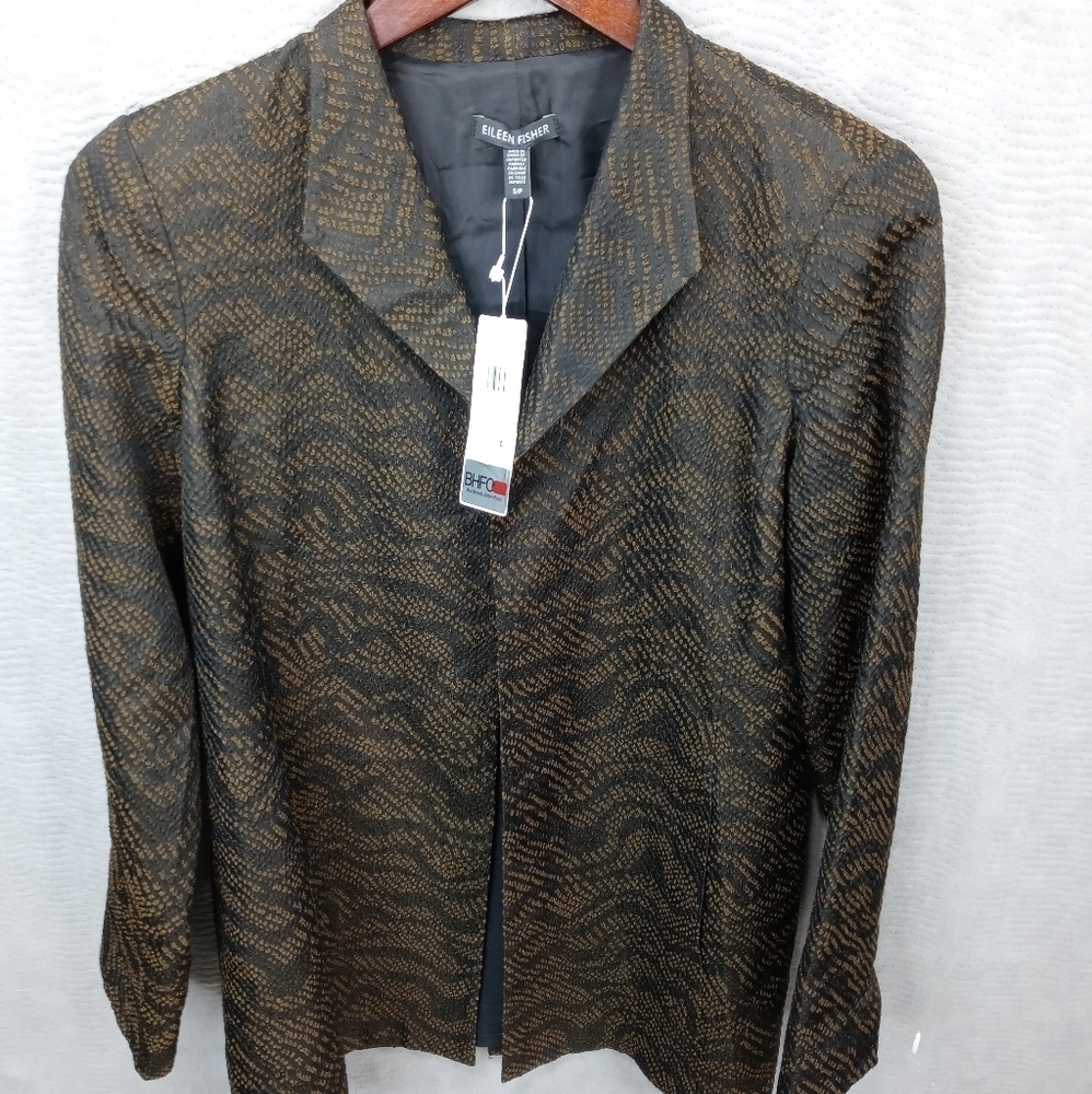 Eileen Fisher Black and Gold Jacket